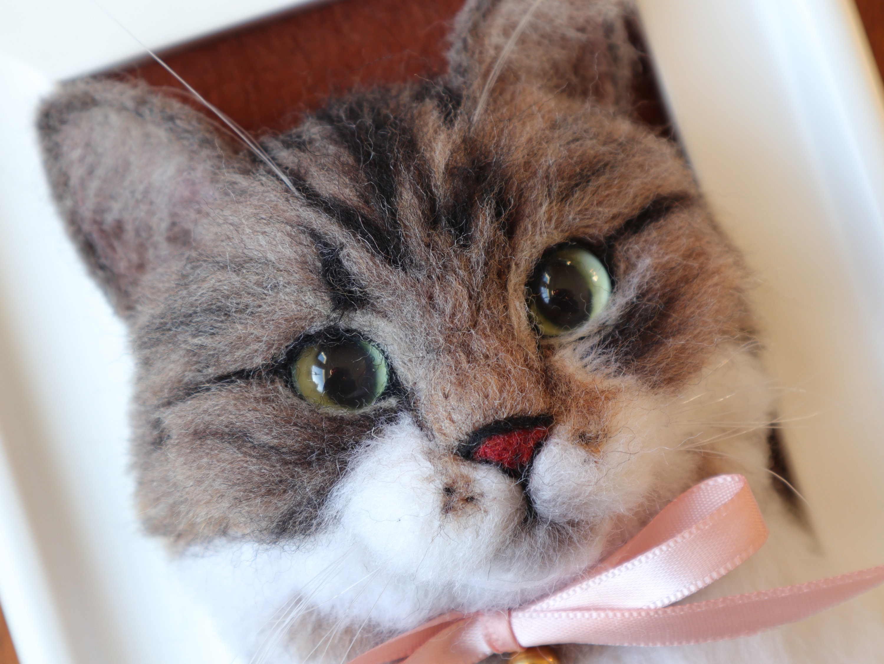 Realistic Needle Felting Cat Portrait Custom Felting Cat Etsy UK
