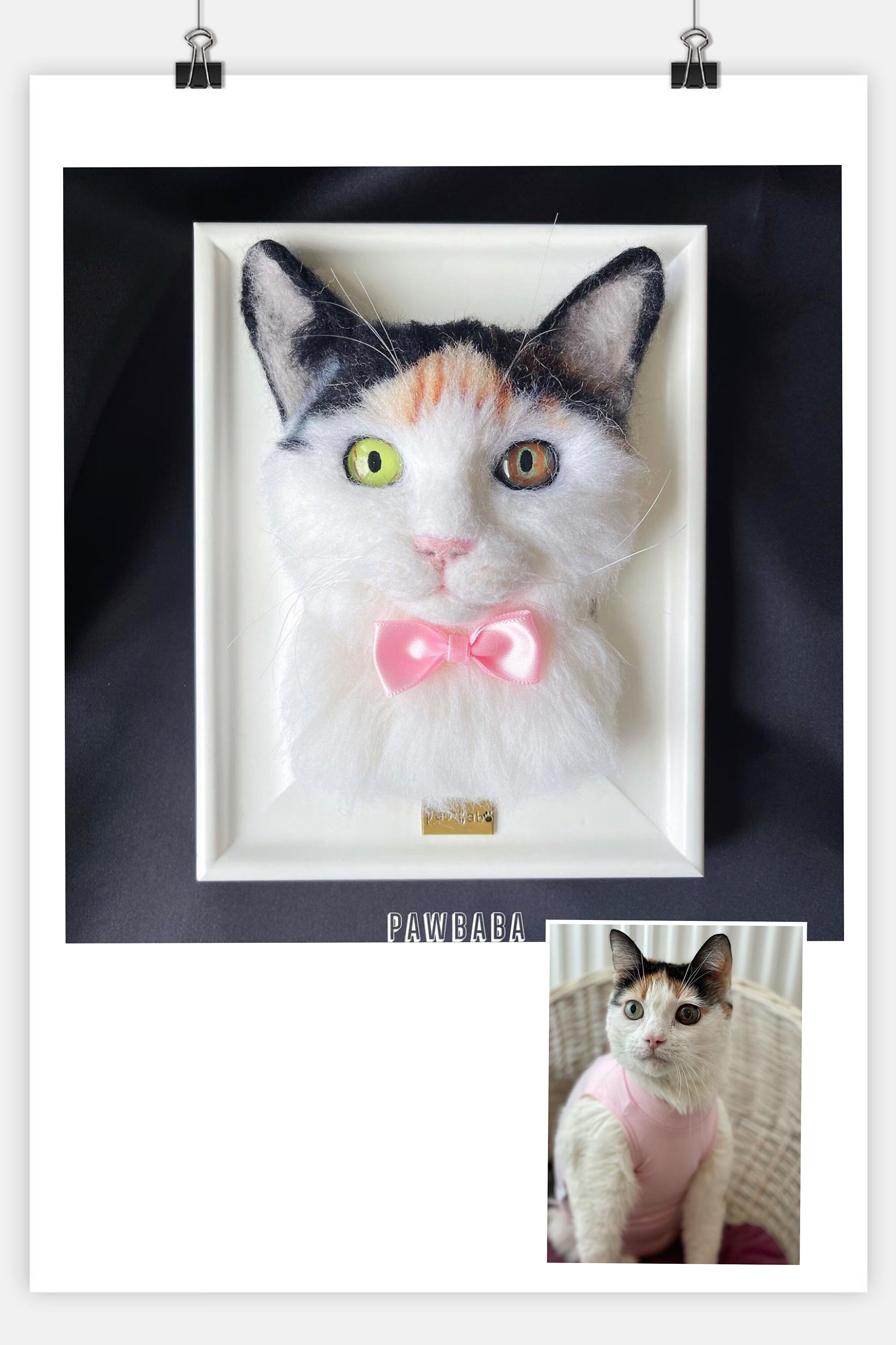 Realistic Needle Felting Cat Portrait Custom Felting Cat Etsy UK