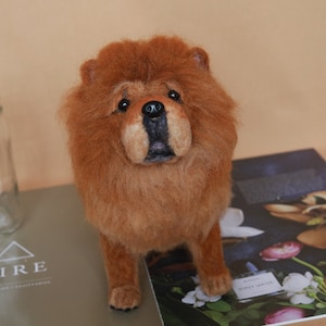 20cm Custom Felted Dog Sculpture/Replica Dog Portrait; Custom Dog Needle Felted Full Body; Pet Memory; Realistic Pet Replica; Pets Portrait