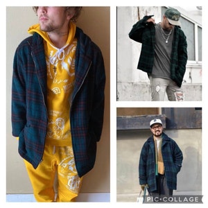 Vintage 90s Woolrich Plaid wool hooded coat unisex (Men’s M/Women’s L)
