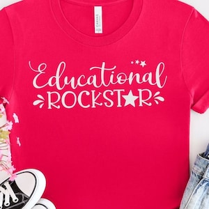 Educatieve Rockstar Svg, Leraar Waardering, Leraar Gift, Leraar Zeggen, Svg Cut File, Svg voor het maken van Cricut File, Digitale Download