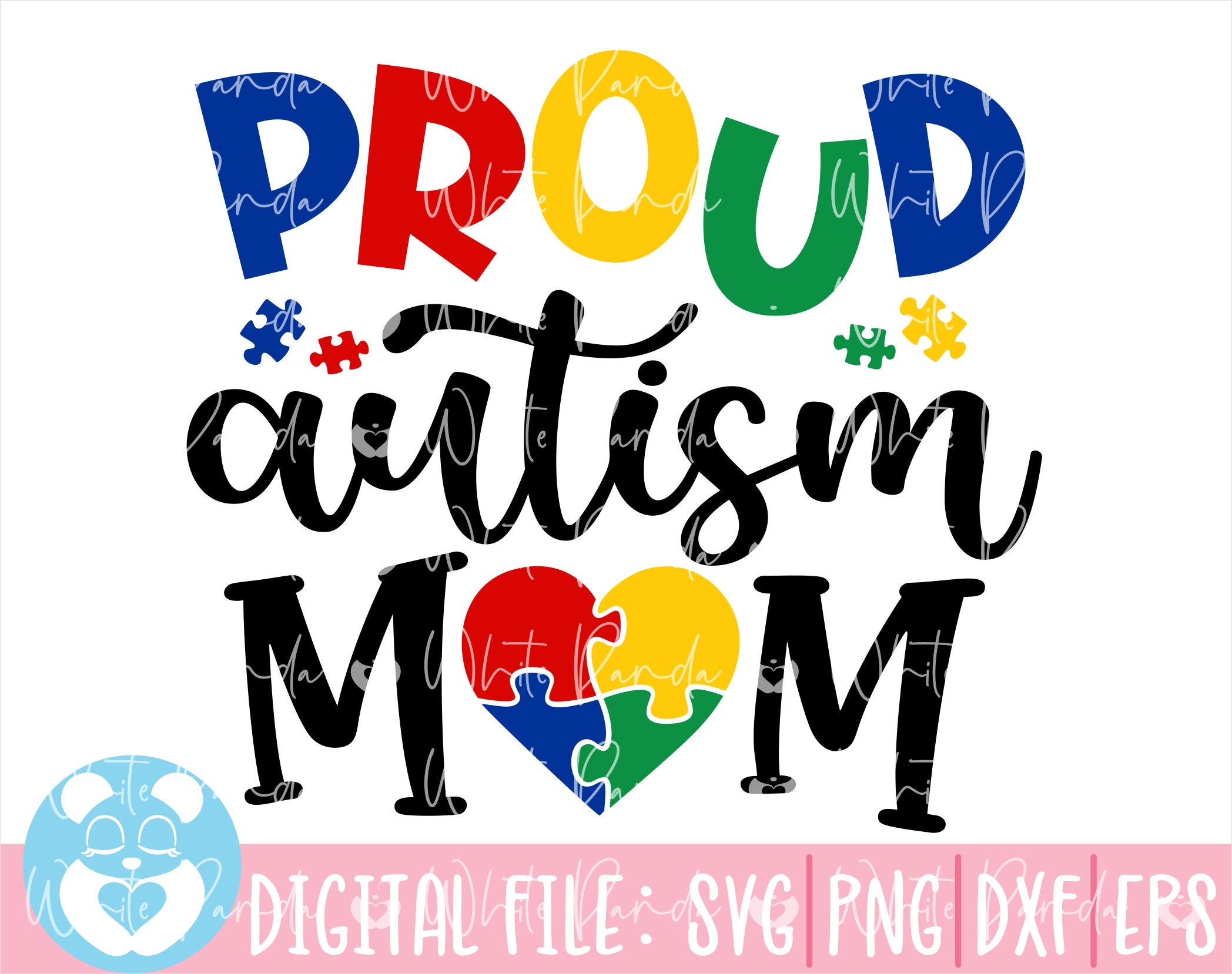 Autism Awareness Decal Sticker - "Autism Mom Power" Design - 5" X 3.38" - Oracal Vinyl, Free Shipping
