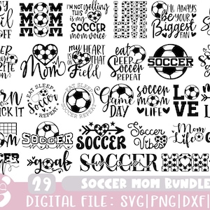 Soccer Mom Svg Bundle, Soccer Svg, Soccer Shirt Svg, Soccer Mom Life Svg, Soccer Svg Designs, Supportive Mom Svg, Sports, Cut File Cricut