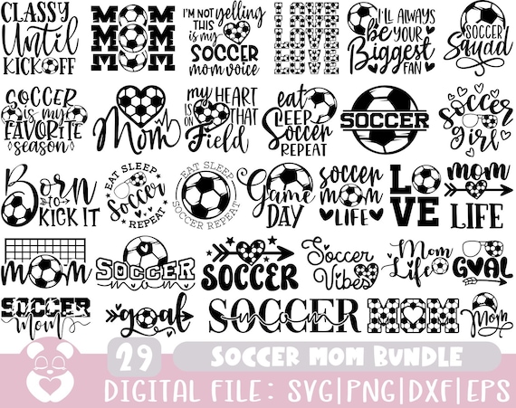Soccer Mom Svg Bundle, Soccer Svg, Soccer Shirt Svg, Soccer Mom Life Svg, Soccer Svg Designs, Supportive Mom Svg, Sports, Cut File Cricut