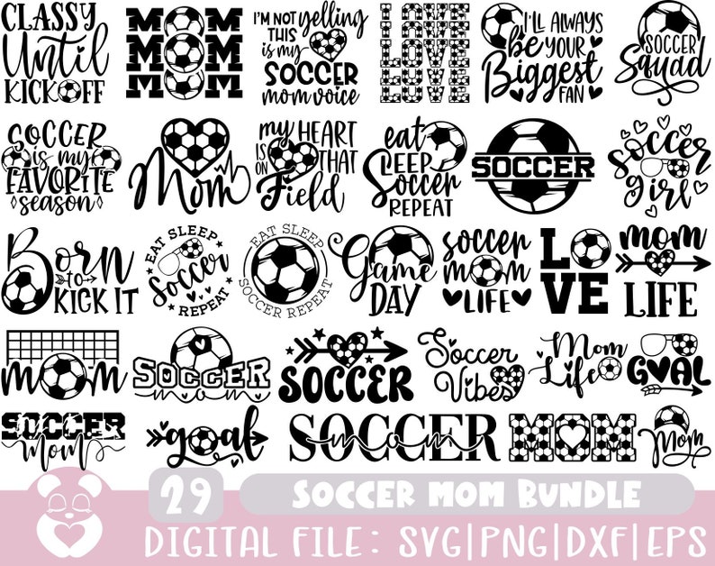 Soccer Mom Svg Bundle, Soccer Svg, Soccer Shirt Svg, Soccer Mom Life Svg, Soccer Svg Designs, Supportive Mom Svg, Sports, Cut File Cricut image 1