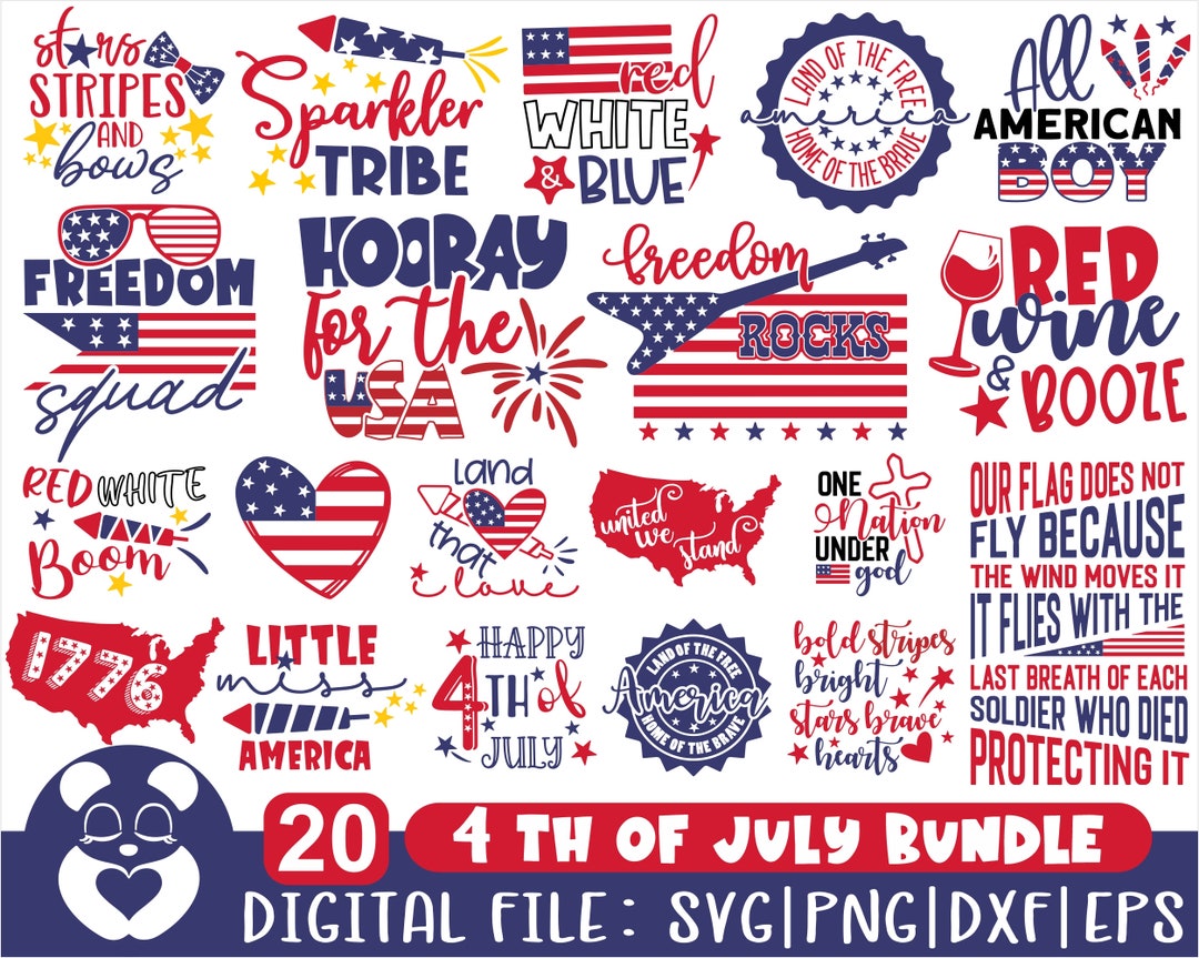 4th of July Svg Bundle, Patriotic Svg, July 4th Svg, Independence Day ...