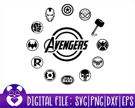 Avengers Circle Logos Svgavengers Svgavengers Cut - Etsy Denmark
