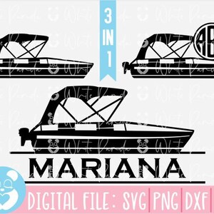 ポンツーンボートバンドル SVG、湖の生活 SVG、モノグラム SVG、ボート SVG、クリカット用ポンツーンボートファイル、シルエット用カットファイル、旅行 SVG、DXF、PNG