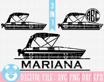 Pontoon Boat Bundle Svg,Lake Life Svg, Monogram Svg,Boat Svg,Pontoon Boat Files for Cricut, Cut Files For Silhouette,Travel Svg,Dxf, Png