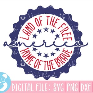 Terre des Svg Libres, Maison de la Brave Amérique Svg, Amérique Svg, 4 juillet Svg, Jour de l’Indépendance Svg,Patriotic Svg,Couper les fichiers pour Cricut