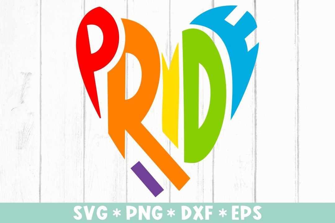 Pride Heart Svg, Svg Cut File, Pride Month, Rainbow Heart Svg, Queer ...
