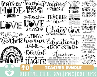 Teacher Svg Bundle,Teacher Svg,Teacher Life Svg,Teacher Quote Svg,School Svg,Back to School Svg,Teacher Appreciation Svg,Instant Download