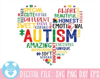 Autism Heart Svg, Autism Awareness Cut Files, Autism Puzzle Heart Svg, Autism Quote, Au-Some Svg, Autism Mom Svg,Vector Files, Autism Jigsaw