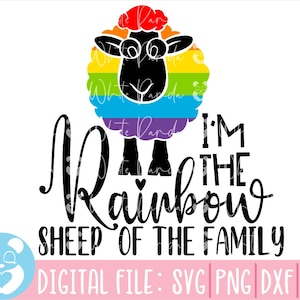 Gay Pride Svg,Rainbow Sheep Svg, LGBT Svg,Gay Svg, Pride Svg, Rainbow Svg, Gay Pride Shirt Svg, Gay Festival Outfit Svg,Cut Files for Cricut