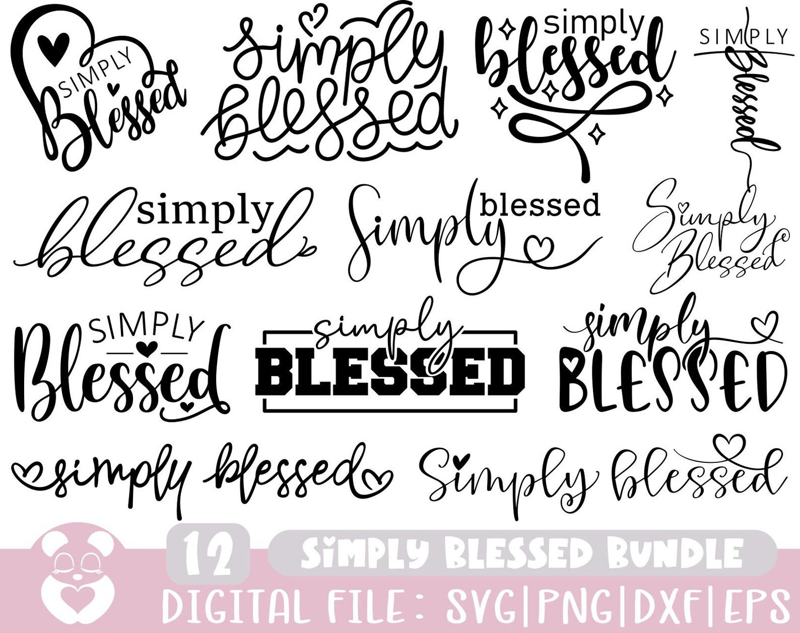 Blessed Svg Bundlechristian & God Bundle SVG Designsjesus - Etsy