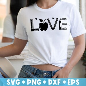 Amor Svg, Apreciación del maestro, Modo de enseñanza, Escuela, Papelería, Apple, Archivo de corte Svg, Svg para hacer archivo Cricut, Descarga digital
