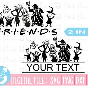 Jack en Sally Vrienden Svg, The Nightmare Before Christmas Svg, Halloween Svg, Jack Skellington Svg, Bestanden voor Cricut, Instant Download, Dxf, Png