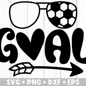 Goal Svg, Game Day Vibes, Temporada deportiva, Vida de fútbol, Gafas de sol, Flecha, Archivo de corte Svg, Svg para hacer archivo Cricut, Descarga digital