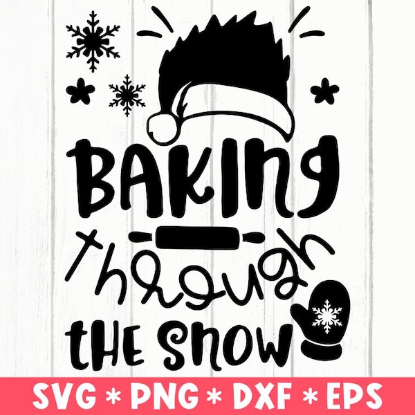 Baking Through The Snow SVG, Christmas Baking SVG, Christmas Pot Holder Svg, Svg Cut File, Svg For Making Cricut File, Digital Download