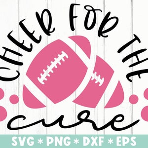 Cheer For The Cure Svg, Kanker zeggen Svg, Borst Svg, Kankerbewustzijn Svg, Rugby Svg, Cut File, Svg voor het maken van Cricut File, Digitale Download