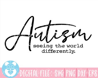 Autismo viendo el mundo de manera diferente svg, Autism Awareness svg, Mom Teacher Puzzle Piece, Autism svg, Autism Awareness svg, Autism quote