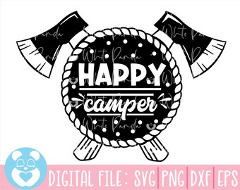 Happy Camper Svg, Camping Svg, Summer Svg, Camper Svg, Adventure Svg, Hand Lettered Svg, Explore Svg, Travel Svg,Cricut,Silhouette