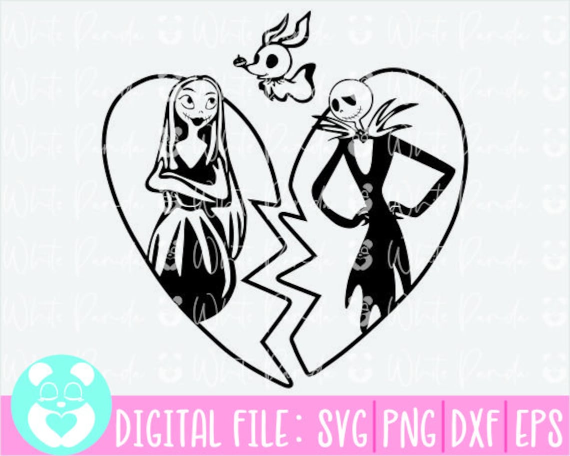 1. Jack and Sally Heart Tattoo Designs - wide 7