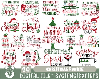 Christmas Svg Bundle, Christmas Quotes Svg, Christmas Svg, Christmas Sign Svg, Christmas Ornament, Gift, Decor, Snow, Elf, Svg, Png, Eps