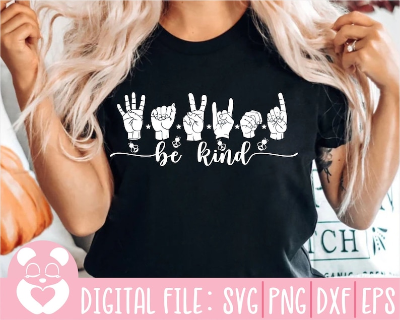 Be Kind Hand Svg, Be Kind Hand Sign Language Svg, Be Kind Brown Hands ...