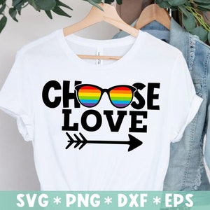 Wählen Sie Liebes-Svg, Pride-Monat, SVG-Schnittdatei, SVG für die Herstellung Cricut-Datei, Regenbogen-Peace-Zeichen-Svg, Gay-Pride-Spruch, LGBTQ-Svg, digitaler Download