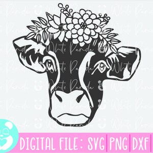 Cow Flower Svg.cow Bundle Svg,cow Head Svg ,farm Svg,animal Svg,files ...