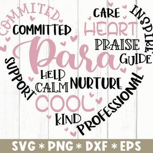 Cool Kind Professional Svg, Cura, Ispira, Coltiva, Aiuto, Calma, Supporto, Cuore, File di taglio Svg, Svg per creare file Cricut, Download digitale