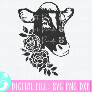 Cow Flower Svg.cow Bundle Svg,cow Head Svg ,farm Svg,animal Svg,files ...