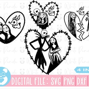 Jack and Sally Love Svg,Sally Svg,The Nightmare Before Christmas Svg,Dateien für Cricut,Halloween Svg,Digitale Datei,Sofort Download,Dxf,Png