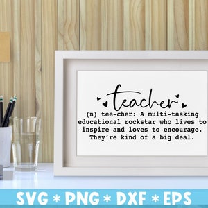 Professeur définition Svg, meilleur professeur, enseignement, citation de l’éducation, professeur disant, Svg coupe fichier, Svg pour faire Cricut fichier, téléchargement numérique