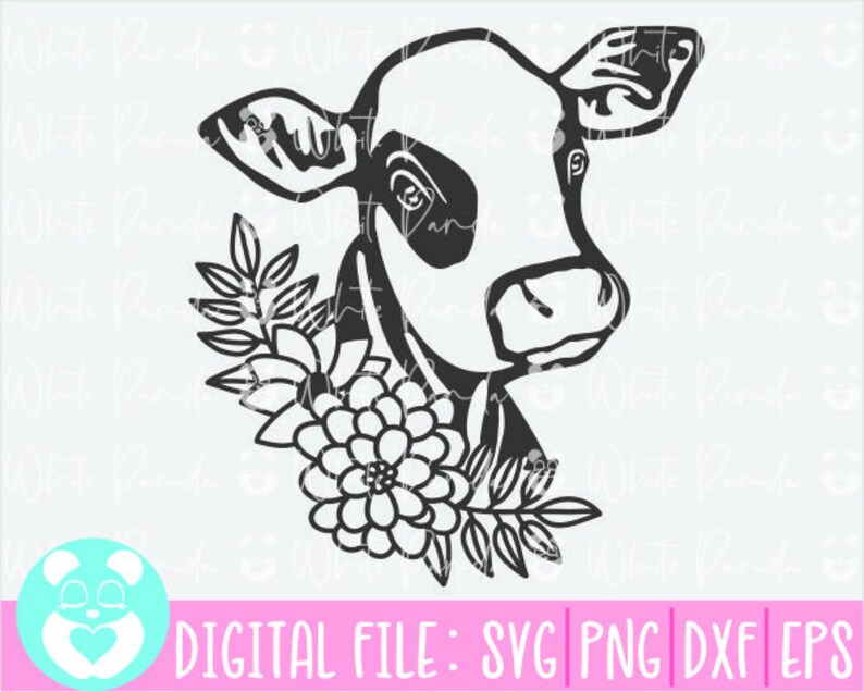 Cow Flower Svg.cow Bundle Svg,cow Head Svg ,farm Svg,animal Svg,files ...