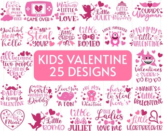 Kids Valentine's Day Svg Bundle, Valentine Svg, Love Svg,Valentines Gift Svg, Be Mine Valentine Svg, Valentine Day Svg, Cupid Svg,