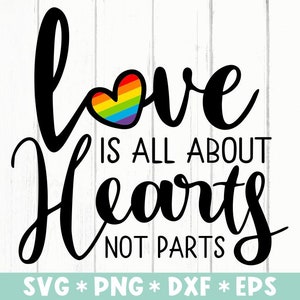 Liebe ist alles über Herzen nicht Teile SVG, Pride Monat, Regenbogen Herz SVG, Queer Pride, LGBTQ SVG, SVG für die Herstellung von Cricut Datei, digitaler Download