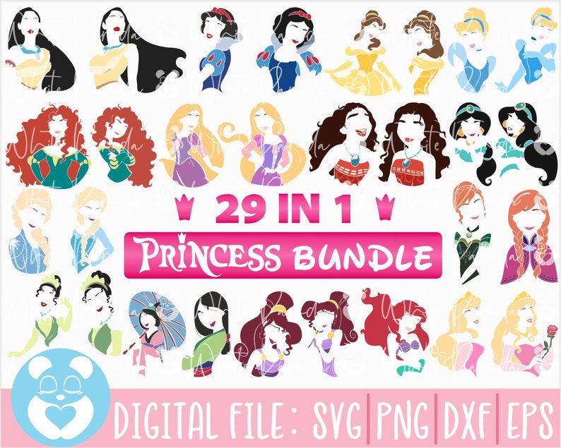 Download Papercraft Paper Party Kids Disney Princess Svg Big Bundle Disney Princess Character Svg Princess Svg All Disney Princess Svg Mermaid Svg Aladdin Svg Mulan Svg