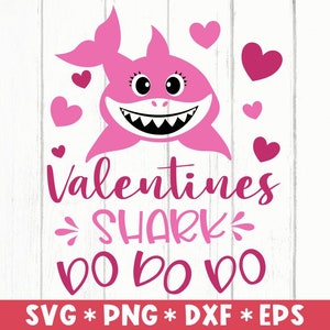 Shark Valentines Do Do Do Svg, Valentines engraçados, Feliz Dia dos Namorados, arquivo de corte Svg, Svg para fazer arquivo Cricut, download digital