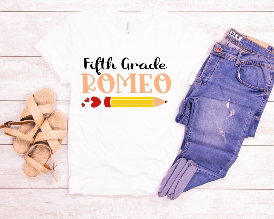 Svg de quinto grado Romeo Svg de quinto grado Romeo Svg Etsy México