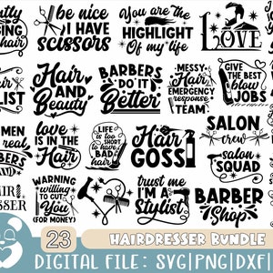 Hairdresser SVG Bundle,Hairstylist Svg Cut Files,Funny Hairdresser art,Hairdresser Svg,Barber tools Svg,Scissors Svg,Hairdresser Quotes Svg