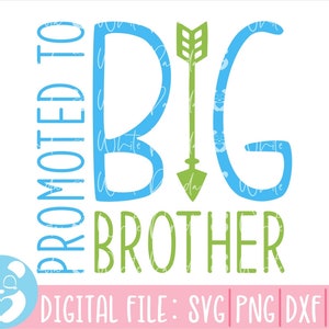 Befördert zum großen Bruder, Geschwister Ankündigung svg, Geschwister svg, Bruder svg, Schwester svg, Baby svg, neue Baby Ankündigung, süßer großer kleiner Bruder