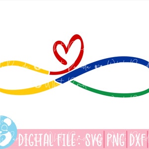 Infinity Autism Love Acceptance Svg, Autism Heart Puzzle Svg, Peça de quebra-cabeça, Apoio ao autismo, 2 de abril Svg, Conscientização sobre o autismo,Autism Proud Svg
