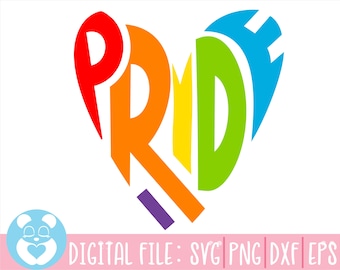 Pride Svg, Gay Pride Svg, LGBT Pride Svg, Heart Svg, Gay Heart Svg, Pride Heart Svg, LGBT Heart Svg, Lgbt Clipart, LGBT Svg, Pride Month Svg