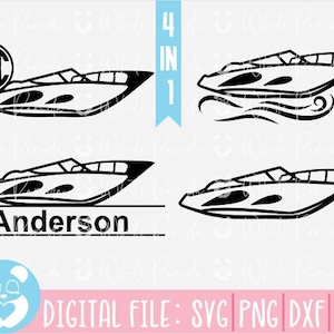 Speed Boat Bundle Svg, Yacht Svg,Monogram Svg, Motor Boat Svg,Speed Boat Svg,Speed Boat Files for Cricut,Cut Files For Silhouette,Png,Dxf