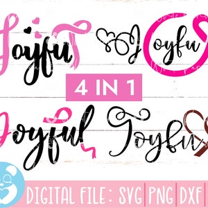 Pakiet wstążki świadomości Joyful Svg, świadomość Svg, radosny Svg, świąteczne Svg, pliki Svg dla Cricut, sylwetka, natychmiastowe pobieranie