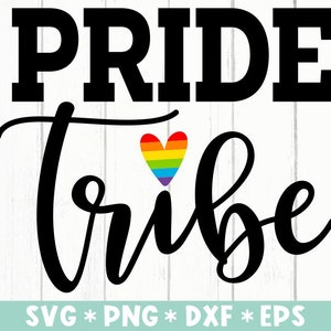 Pribe Tribe svg, svg geschnitten Datei, Pride Monat svg, Regenbogen Herz svg, Queer Pride, LGBTQ svg, svg für die Herstellung Cricut Datei, digitaler Download
