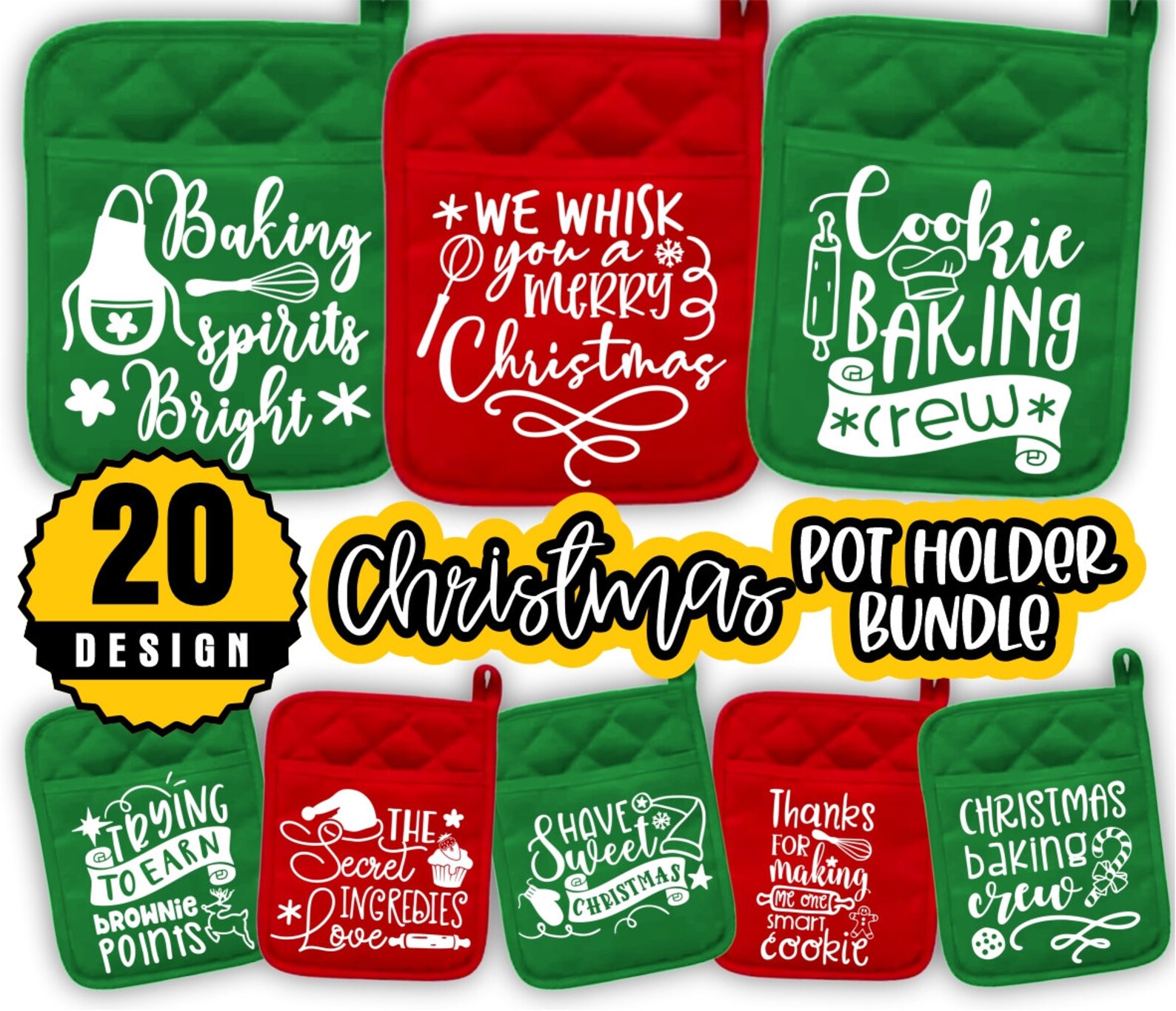 Christmas Pot Holder Svg BundleChristmas Oven Mitt SvgPot Etsy