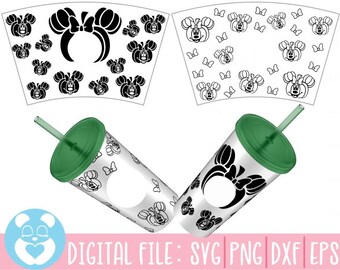 24oz Halloween Cold Cup Svg, Venti Cold Cup Svg, Ghost Svg, Pumpkin Svg, Pre Sized Svg, Decal Perfect Fit for Venti, Full Wrap Svg,Cricut